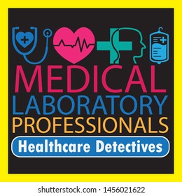 Medical laboratory professionals healthcare detectives full editable psd