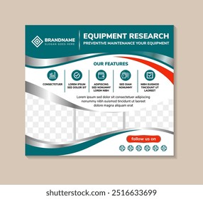 Medical Laboratory Professionals Week design. equipment research concept with infographics. Template for background, banner, card, poster in horizontal layout. Vector illustration with photo space. 