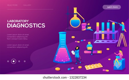 Medical laboratory research with science glass est tube concept, people por chemiceal liquid. Research Pharmaceutical Laboratory. Scientists working with microscope test tubes DNA in Lab