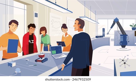 Medical laboratory research with science glass tube vector illustration concept. Laboratory diagnosis research. science equipment. medical consultation and support. experiments in science laboratory.