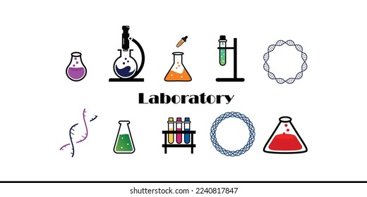 Medical Laboratory research vector simple