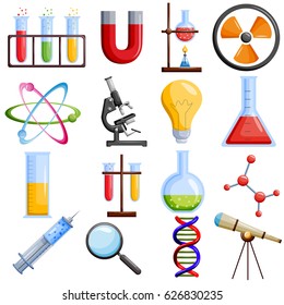 Medical and laboratory science icon set. Vector illustration
