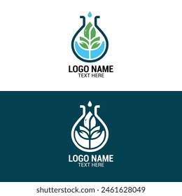 Medical laboratory Science Labs Design Bio organic Lab Logo Erlenmeyer Logo