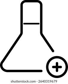 Medical laboratory testing line icon