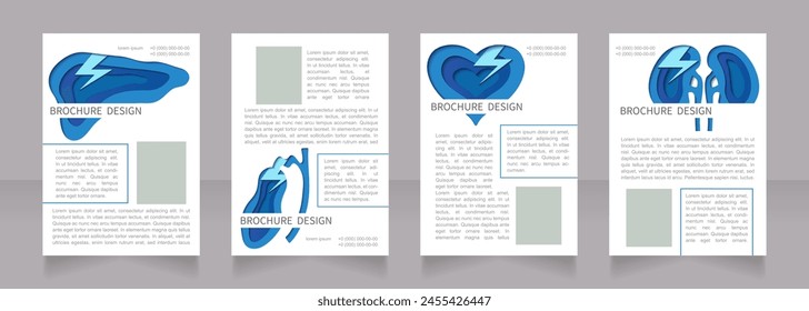 Medical laboratory tests blank brochure layout design. Vertical poster template set with empty copy space for text. Premade corporate reports collection. Editable flyer paper pages