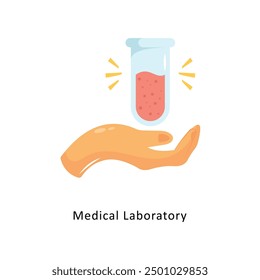 Medical Laboratory Vector Flat Icon Design illustration Symbol on White background EPS 10 File 