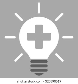 Medical Lamp vector icon. Style is bicolor flat symbol, dark gray and white colors, rounded angles, silver background.