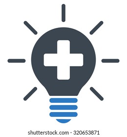 Medical Lamp vector icon. Style is bicolor flat symbol, smooth blue colors, rounded angles, white background.