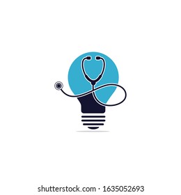 Medical lamp vector logo template.