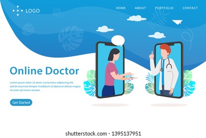 Medical Landing Page, Website Template, Easy to edit and customize, Vector illustration