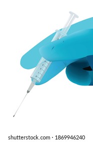 medical latex gloves with syringe