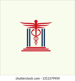 medical law logo , Law Care logo template, law firm logo, Attorney logo designs vector - vector