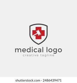 Medical law logo, law logo, law,justice, legal, clinic logo template