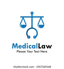 Medical law logo template illustration