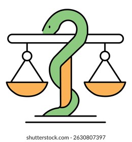 Medical Law and Patient Legal Rights vector Icon design