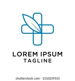Medical Leaf Logo Design Template