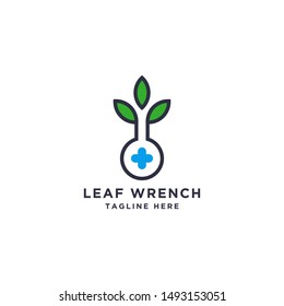 Medical and leaf logo. vector