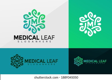 Medical Leaf logo vector, Healthcare logos design, modern logo, Logo Designs Vector Illustration Template