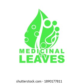 Medical Leaves Logo Design Vector