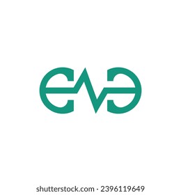 Medizinisches Letter-E-Logo mit einfachem Konzept und kräftigen Farben