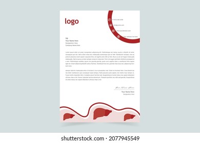 Medical Letterhead Design. Abstract Pharmacy Letterhead Template. Doctor Prescriptions Pad Design. Vector Illustration