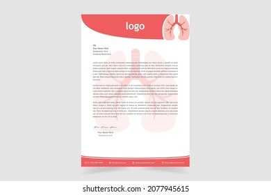 Medical Letterhead Design. Abstract Pharmacy Letterhead Template. Doctor Prescriptions Pad Design. Vector Illustration