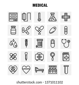 Medical Line Icon Pack For Designers And Developers. Icons Of Health, Healthcare, Medical, Bandage, Breakup, Broken Heart, Medical, Vector