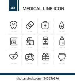 Medical Line Icon Set