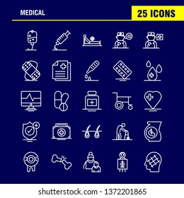 Medical  Line Icons Set For Infographics, Mobile UX/UI Kit And Print Design. Include: Letter, Mail, Medical, Hospital, Capsule, Medical, Tablets, Health, Collection Modern Infographic Logo and Pictogr