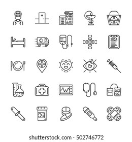 Medical line icons. Vector elements