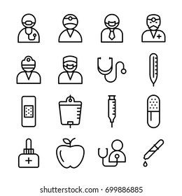 Medical Line Vector Icons Set