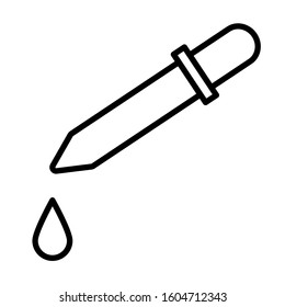 medical liquid dropper icon vector
