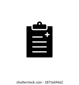 icono de lista médica, vector de informe médico