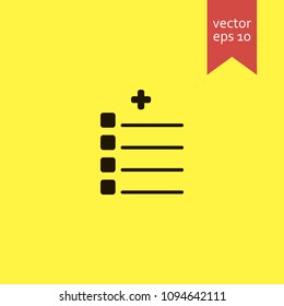 medical list. medical list icon. sign design. Vector EPS 10.