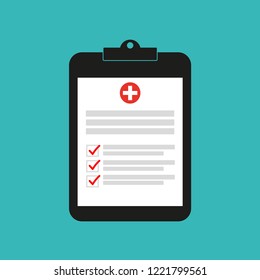 Medical list. Vector