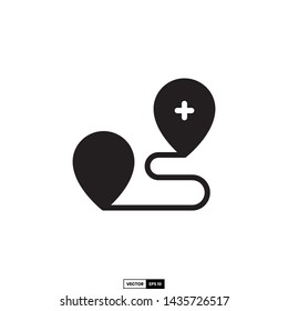 medical location icon, design inspiration vector template for interface and any purpose