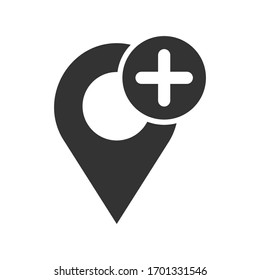 Medical Location Icon, vector graphics