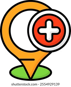 Medical Location Vector Icon Design Symbol