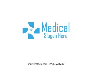 medical logo added abstract. This logo went from geometric to a plus logo and in the middle there is a person icon.
Very suitable for medical logos, pharmacies and companies in the health sector