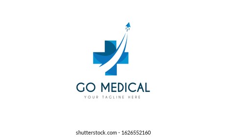 MEDICAL LOGO, WITH ADDITIONAL AND FLYING SHAPES