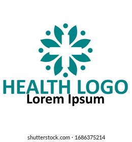 medical logo with a beautiful flower shape