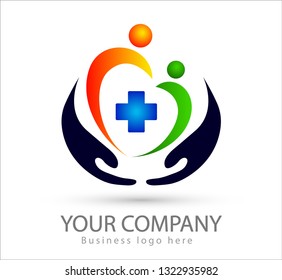 Medical logo care people