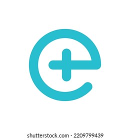 Medical logo concept with letter E