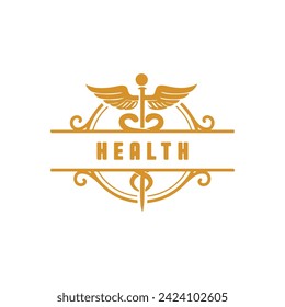 Logo médico, logotipo cruzado, logotipo de centro médico, símbolos de salud, logotipo del corazón, salud