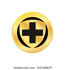 Medical Logo. Cross Symbol. Health Icon. Vector Illustration.