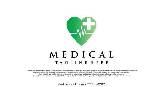 Medizinisches Logo-Design mit einfachem Logo Premium Vector