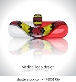 Medical logo design, eps10 vector