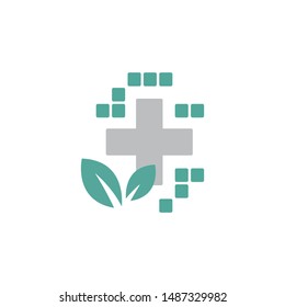 medical logo design. Health care logo. Pharmacy healthcare vector template illustration.
