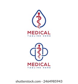 Medical Logo design modern minimal  concept template