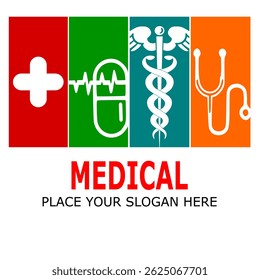 medical logo design place your slogan here